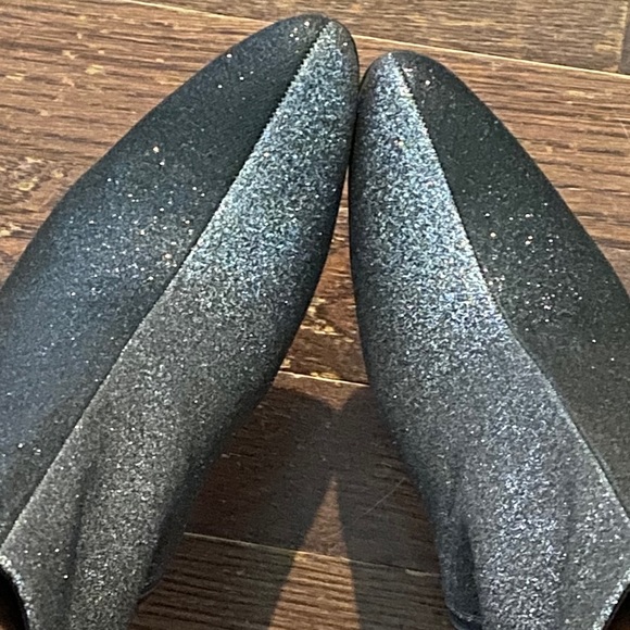 Manolo Blahnik Black/Grey Glitter Booty 39IT - Picture 7 of 10